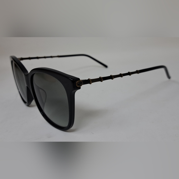 Gucci Sunglasses GG0655SA 001 Black Gold Grey Full Rim Square 56MM 56-17-150 - Picture 16 of 16